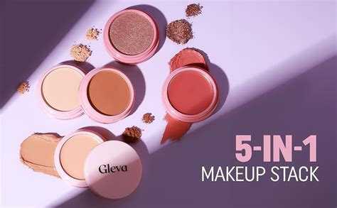 Buy Gleva 5 In 1 Makeup stack WIth Concealer, Bronzer, Blusher, Compact ...