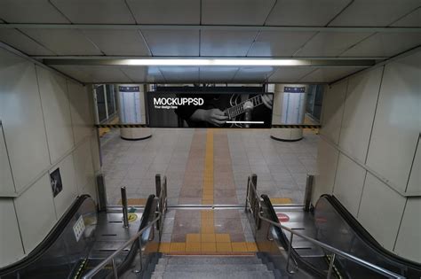 Stairs subway mockup PSD, High Quality Free PSD Templates for Download ...