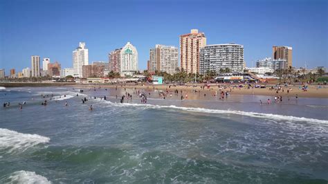 A Sunny Day Durban Beach In South Africa Stock Footage SBV-315011685 ...