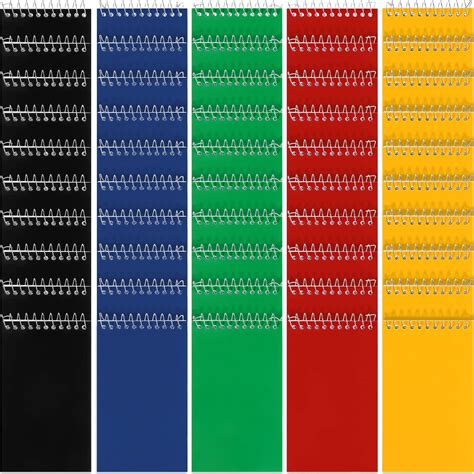 Amazon.com : Nuanchu Note Pads 3 x 5'' Spirals Notebook, 60 Sheets Mini ...