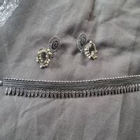 Buy Oxidized Silver Plated Black Beaded Hook Drop Dangle Baali Earrings ...