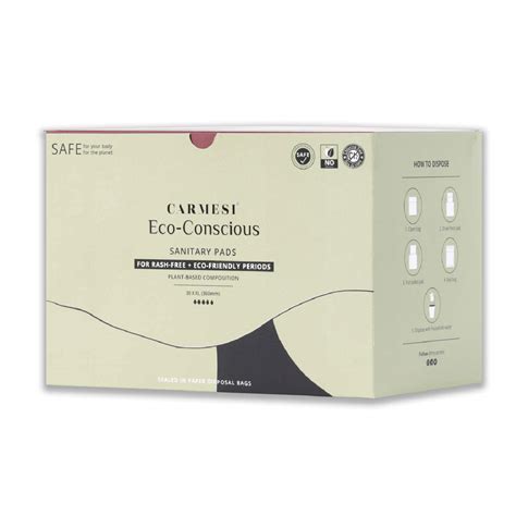 Buy Carmesi Eco-Conscious Sanitary Pads - 30 Pads (30 XXL) - Rash-Free ...