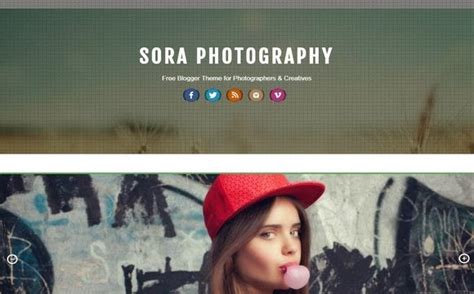 Sora Photography Blogger Template | High Quality Free Blogger Templates