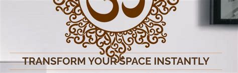ESP Creation Designer Om Multicolor Removable Decor Mural Wall Stickers ...