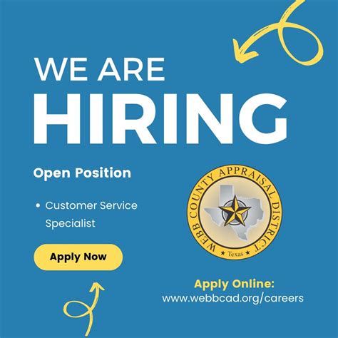 Webb County Appraisal District on LinkedIn: Webb CAD is HIRING!!! Are ...