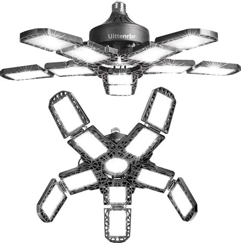 Buy LED Garage Light 180W, 2-Pack Deformable Led Garage Ceiling Lights ...