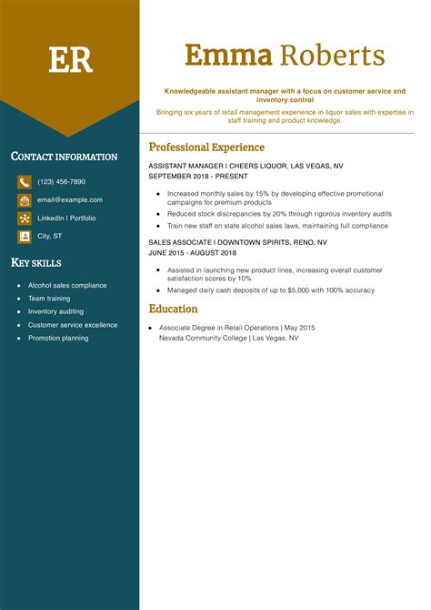 Assistant Store Manager Resume Examples and Templates for 2025 - ResumeTemplates.com