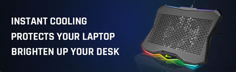 KLIM Rainbow Laptop Cooling Pad - New 2024 - RGB LED Lights - Laptop ...