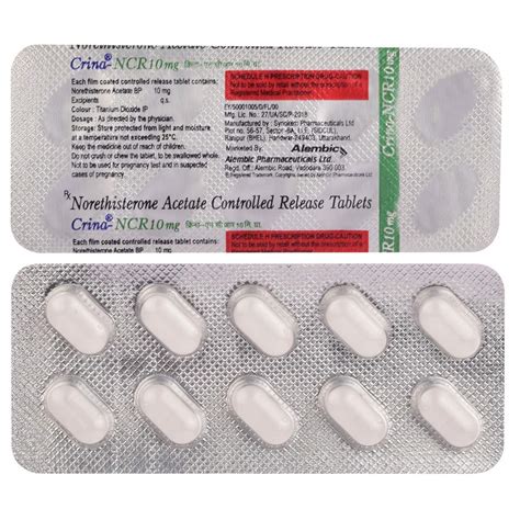 Crina NCR 10mg- Strip of 10 Tablets : Amazon.in: Fashion
