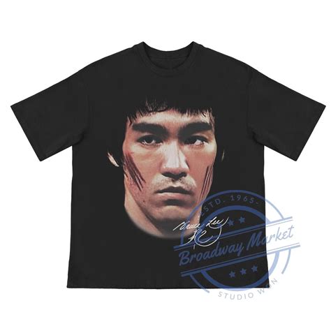 Bruce Lee Big Face Dragon Kung Fu Jeet Kune Do T-Shirt Heavyweight Tee ...