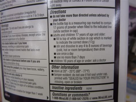 Miralax Pediatric Dosage Chart