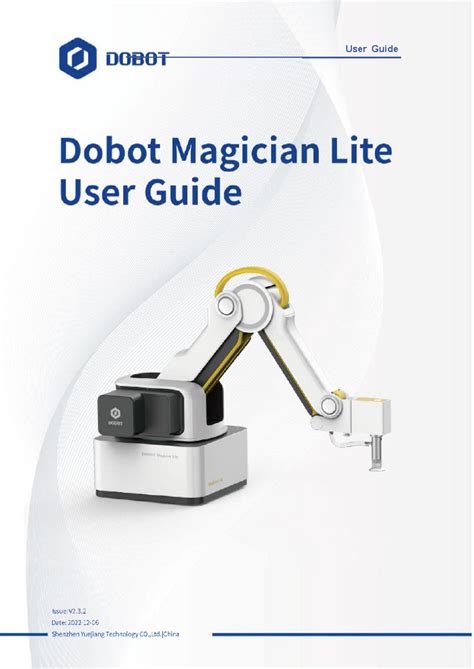 New dobot - User Guide Dobot Magician Lite User Guide (DobotLab-based ...
