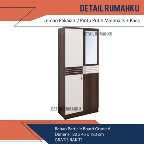Jual Lemari Minimalis 2 Pintu Putih Kombinasi Termurah - Jakarta ...