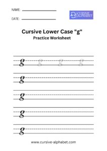 How to Write a Lowercase Cursive g
