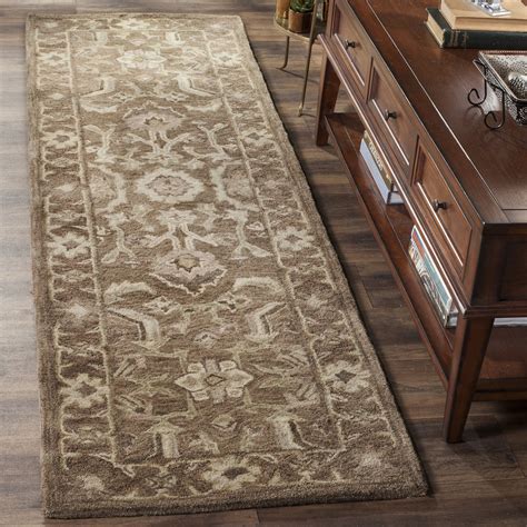 SAFAVIEH Anatolia Rosalin Floral Runner Rug, Grey/Dark Grey, 2'3" x 8 ...