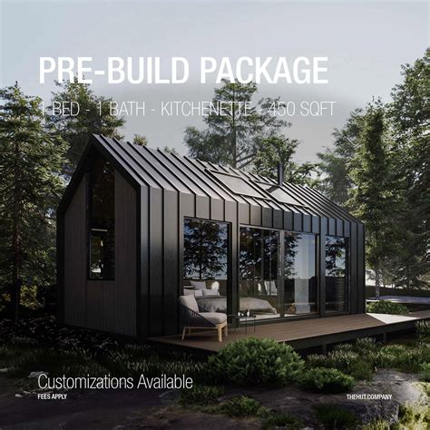 Nordic Tiny Cabin Floor Plan: 1-bedroom Mountain Retreat Blueprint ...