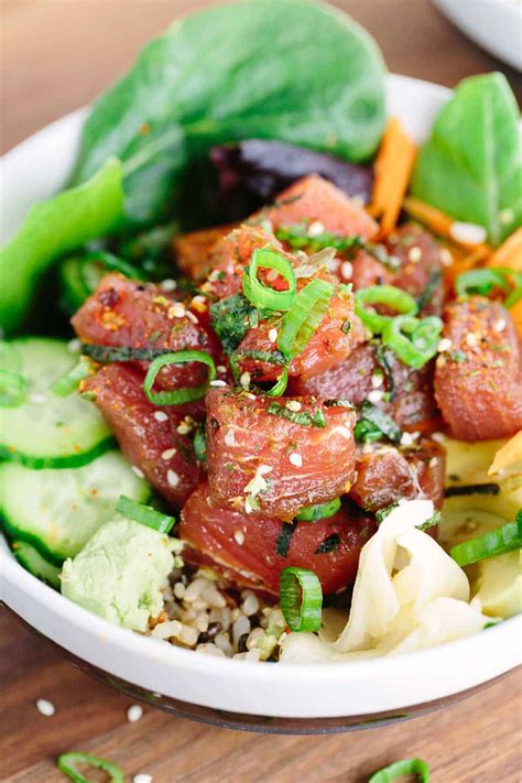 Ahi Tuna Poke Recipe (Poke Bowl) - Jessica Gavin
