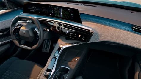 The new Peugeot i-Cockpit dash features a 21in floating touchscreen ...