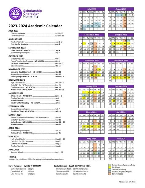 Lake Havasu Unified School District Calendar 2025-2026 - School ...