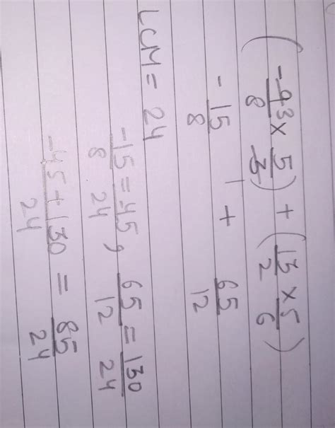 Simplify (-9/8×5/3)+(13/2×5/6) - Brainly.in