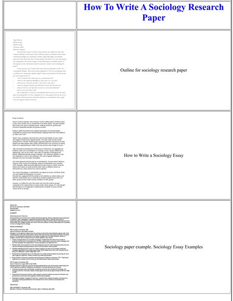 How To Write A Sociology Research Paper | PDF