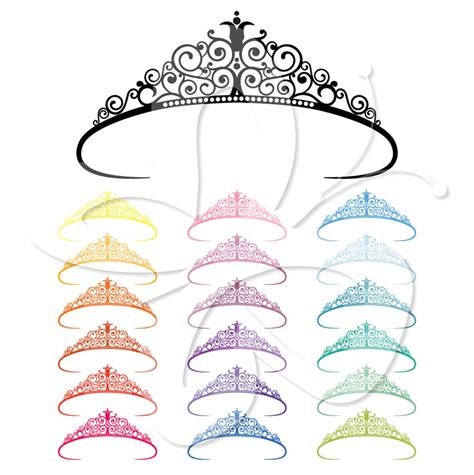 Tiara Digital Clip Art Clipart Set Personal and Commercial - Etsy