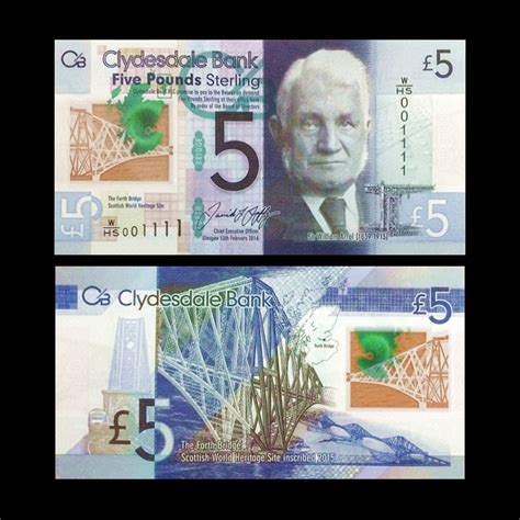 Scotland 5 Pounds 2016 P-2290 Commemorative Polymer UNC Bank Note