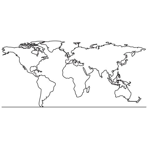 World Map Vector Line 的图像结果