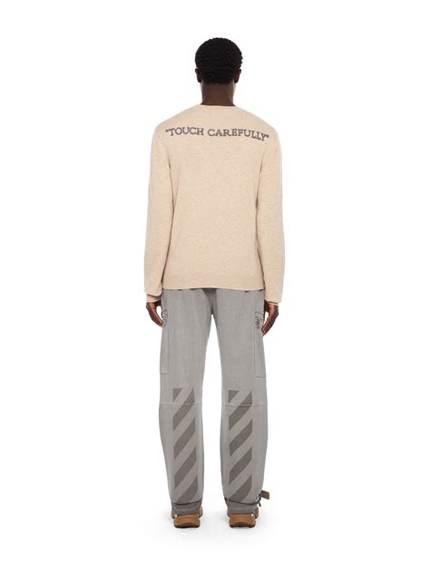 Quote Knit Crewneck Logo Sweater in BEIGE MELANGE - ANTHRACITE for Men ...