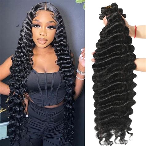 Amazon.com : Loose Deep Wave Bundles Human Hair(24 26 28 30 Inch)100% Unprocessed Virgin Hair ...