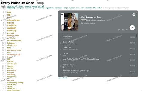 Every Noise at Once-全球音乐流派大全 Spotify数千种流派在线听 - A姐分享