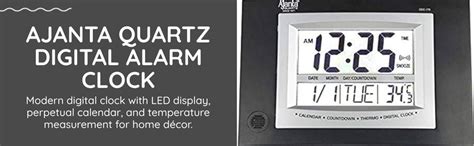 Buy Ajanta Quartz Plastic Rectangle Digital Alarm Wall Clock (29 cm x ...