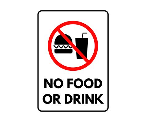 No Food Or Drink Sign: Printable Templates (Free PDF Downloads)