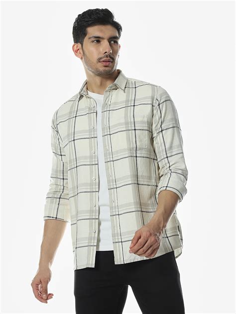 Off-White Checkered Shirt