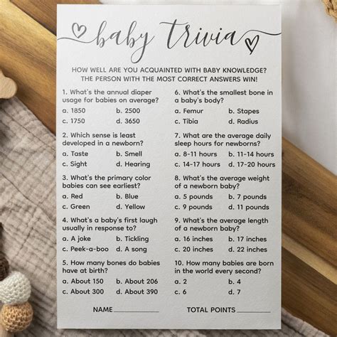 Baby Shower Trivia Game Card | Zazzle | Funny baby shower games, Baby ...