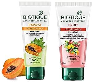 Biotique Bio Papaya Visibly Flawless Skin Face Wash For All Skin Types ...