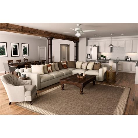 Hunter Brunswick 60-in Fresh White Indoor Downrod or Flush Mount Smart ...