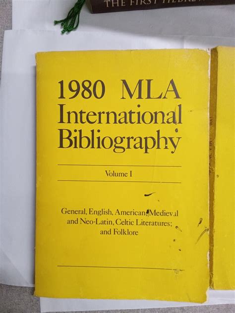 1970 MLA International Bibliography Volume 1:Paperback | eBay