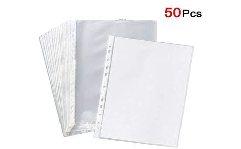 TULMAN A4 Size Transparent Document Sleeves, 50 Pcs, Heavy Duty Clear ...
