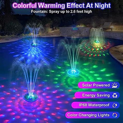 ChlorStar Solar Pool Fountain with Lights - Summer Fun
