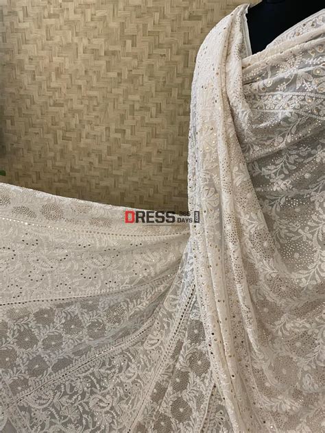 Mukaish and Lucknowi Chikankari Lehenga Set – Dress365days