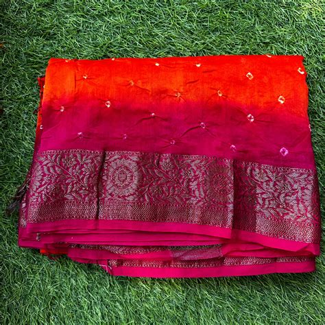Chanderi silk with Bandini prints
