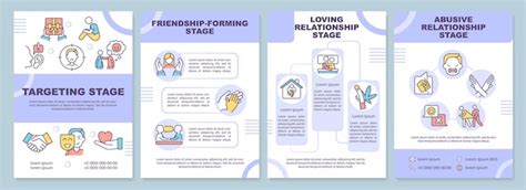 Emotional manipulation stages purple brochure template abuser leaflet ...