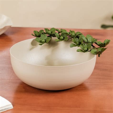 Green Garden Decorative Bowl With Metal Flowers 9 Inch Online - Premium ...