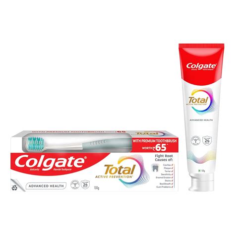 Buy Colgate Total 150 Grams Advanced Health Antibacterial Toothpaste ...