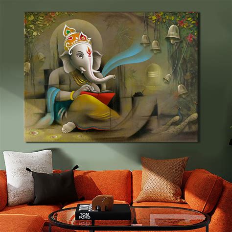 Lord Ganesha Canvas – Paper Plane Design