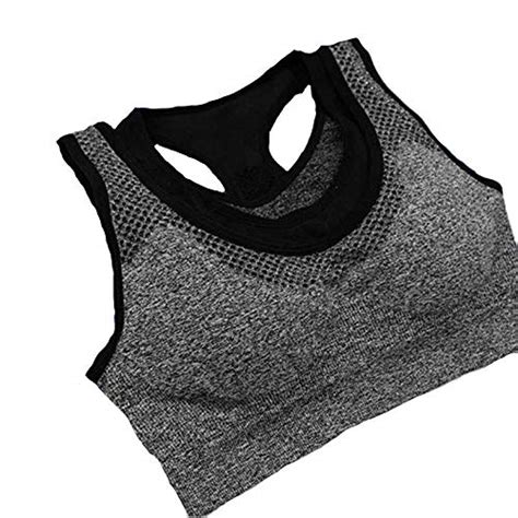 FLAWISH Women's Double Layered Crop Push Up Braassiere Vest for Fitness ...