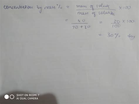 A solution contain 30g of sodium chloride mixed with 70g of water ...
