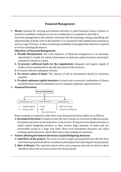 Financial Management, Financial Decision, Dividend Decision- Business ...
