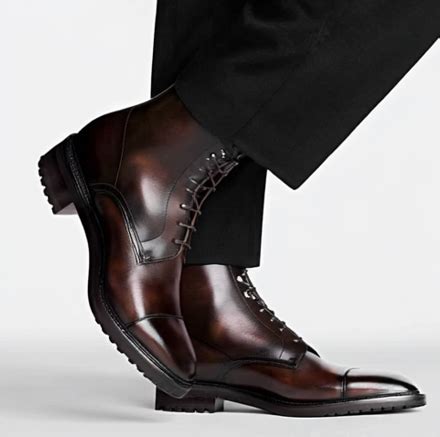 Dark Brown Leather Likech Lace Up Combat Boots -AW24 – Costoso Italiano